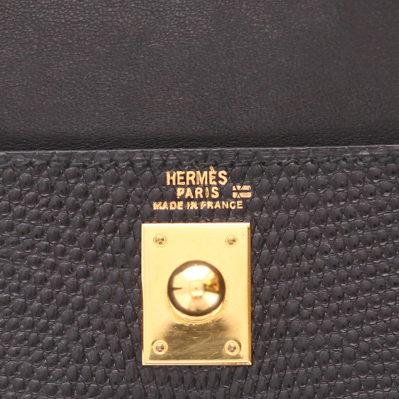 Pochette Hermès   en lézard noir - Detail D2