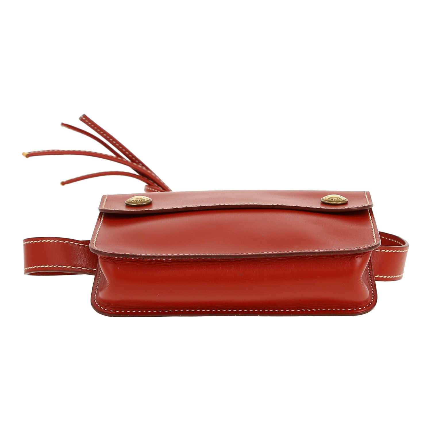 Hermès  Floride clutch-belt  in brick red box leather - Detail D1