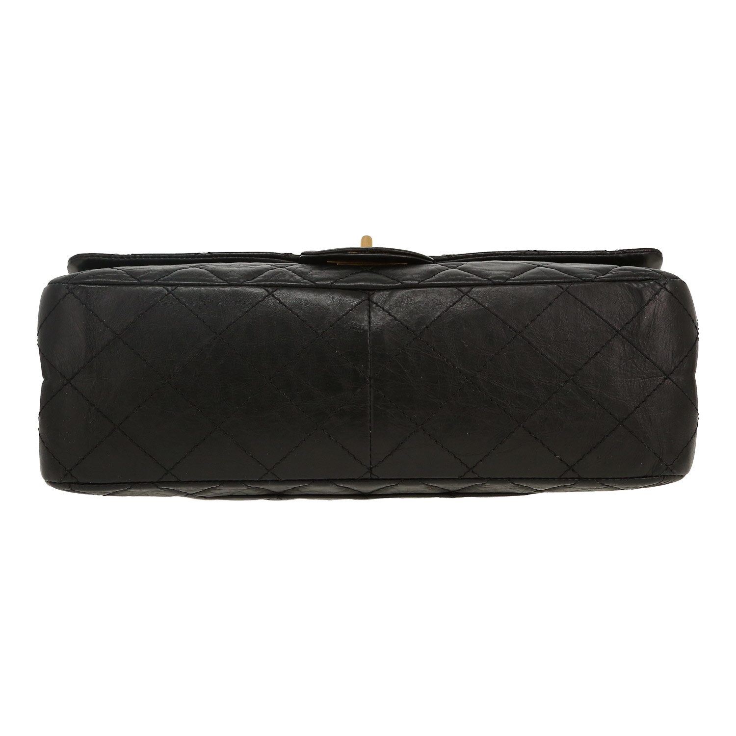 Bolso bandolera Chanel  2.55 modelo grande  en cuero acolchado negro - Detail D1