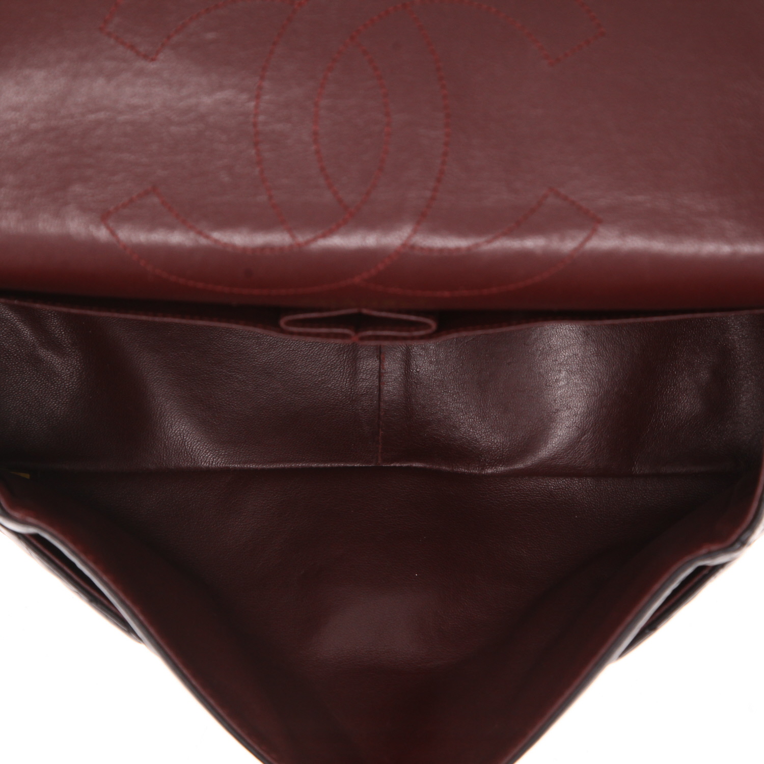 Bolso bandolera Chanel  2.55 modelo grande  en cuero acolchado negro - Detail D3