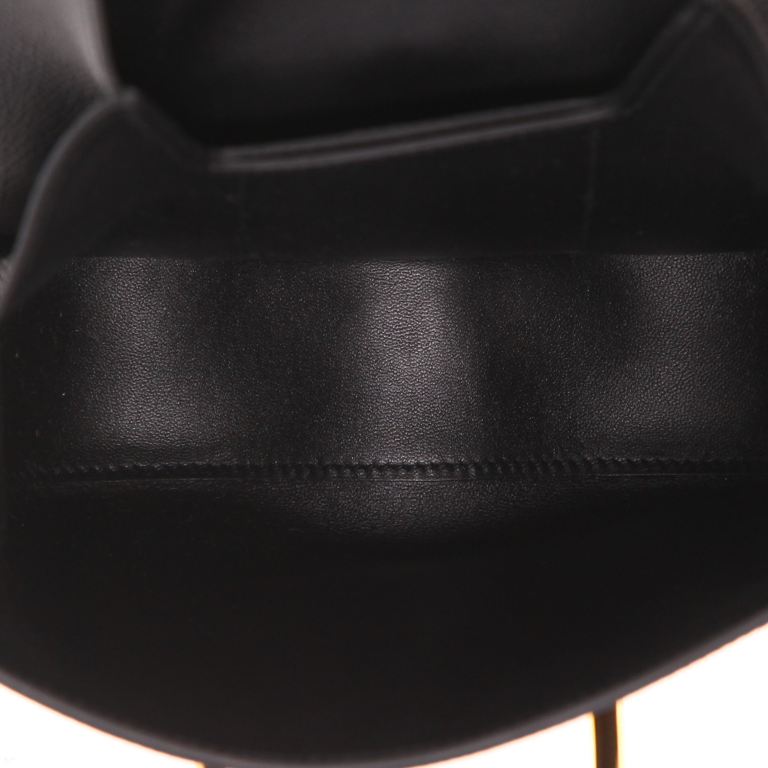 Bolso bandolera Hermès  Della Cavalleria mini  en cuero epsom negro - Detail D3