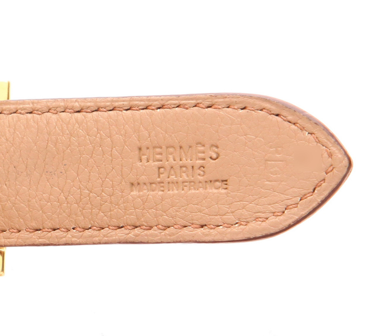 Hermès  Trim bag worn on the shoulder or carried in the hand  in beige leather - Detail D4