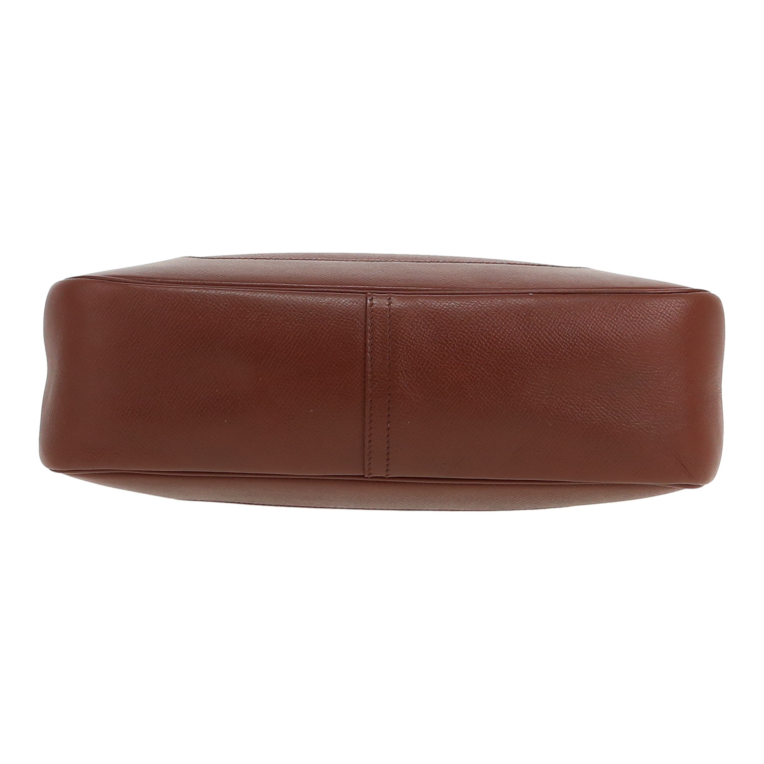 Hermès  Trim bag worn on the shoulder or carried in the hand  in brown Courchevel leather - Detail D1