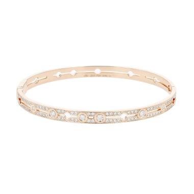 Bracciale a cerchio Dinh Van Pulse in oro rosa e diamanti