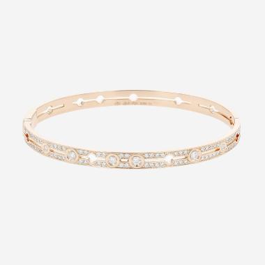Bracelet jonc Dinh Van Pulse en or rose et diamants