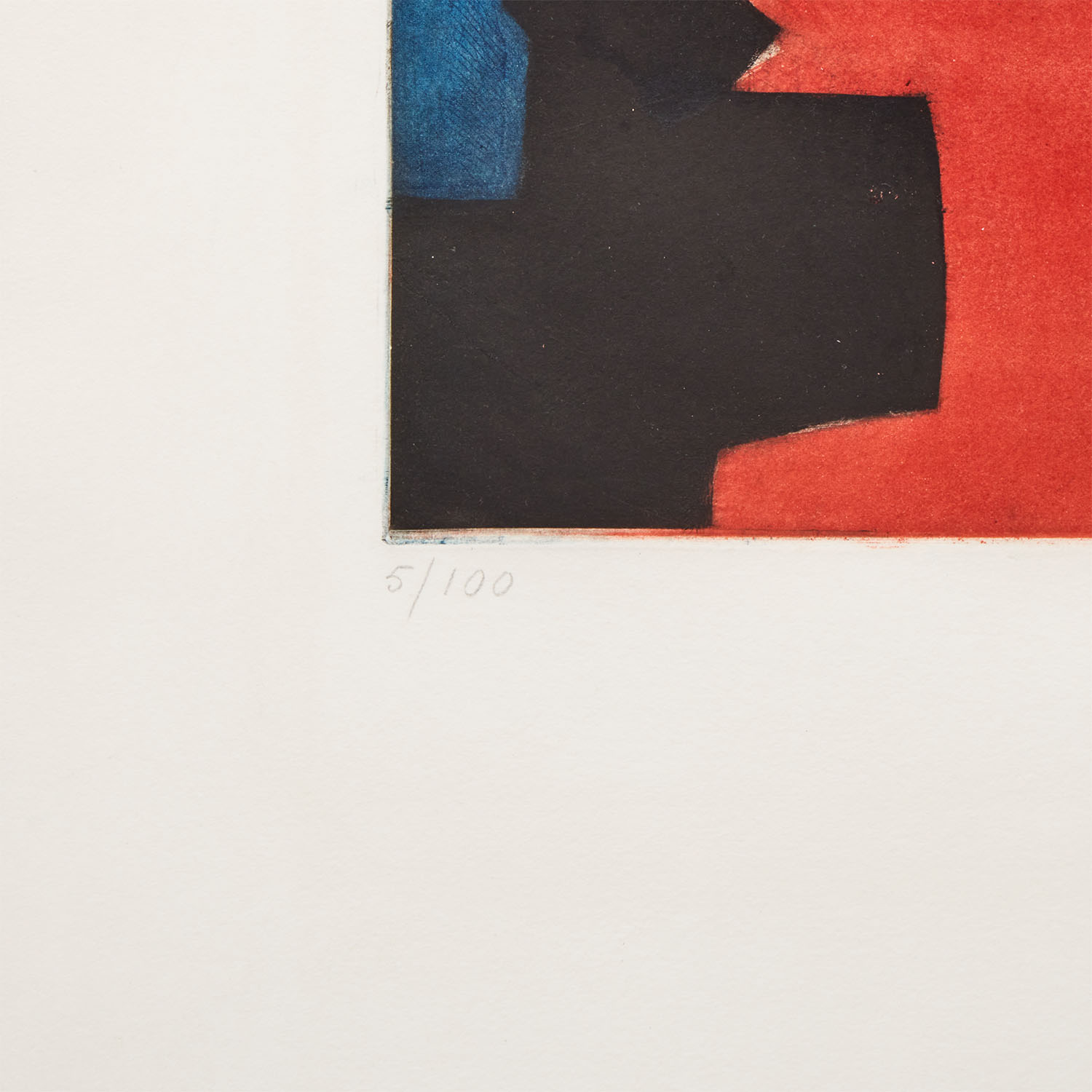 Composition bleue, rouge, verte et noire - 1958 - Detail D4