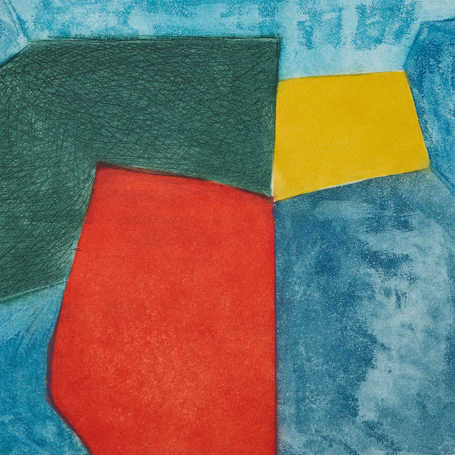 Composition verte, bleue, rouge et jaune - 1968 - Detail D2