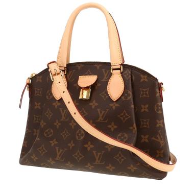 Sac bandoulière Louis Vuitton  Rivoli en toile monogram marron et cuir naturel