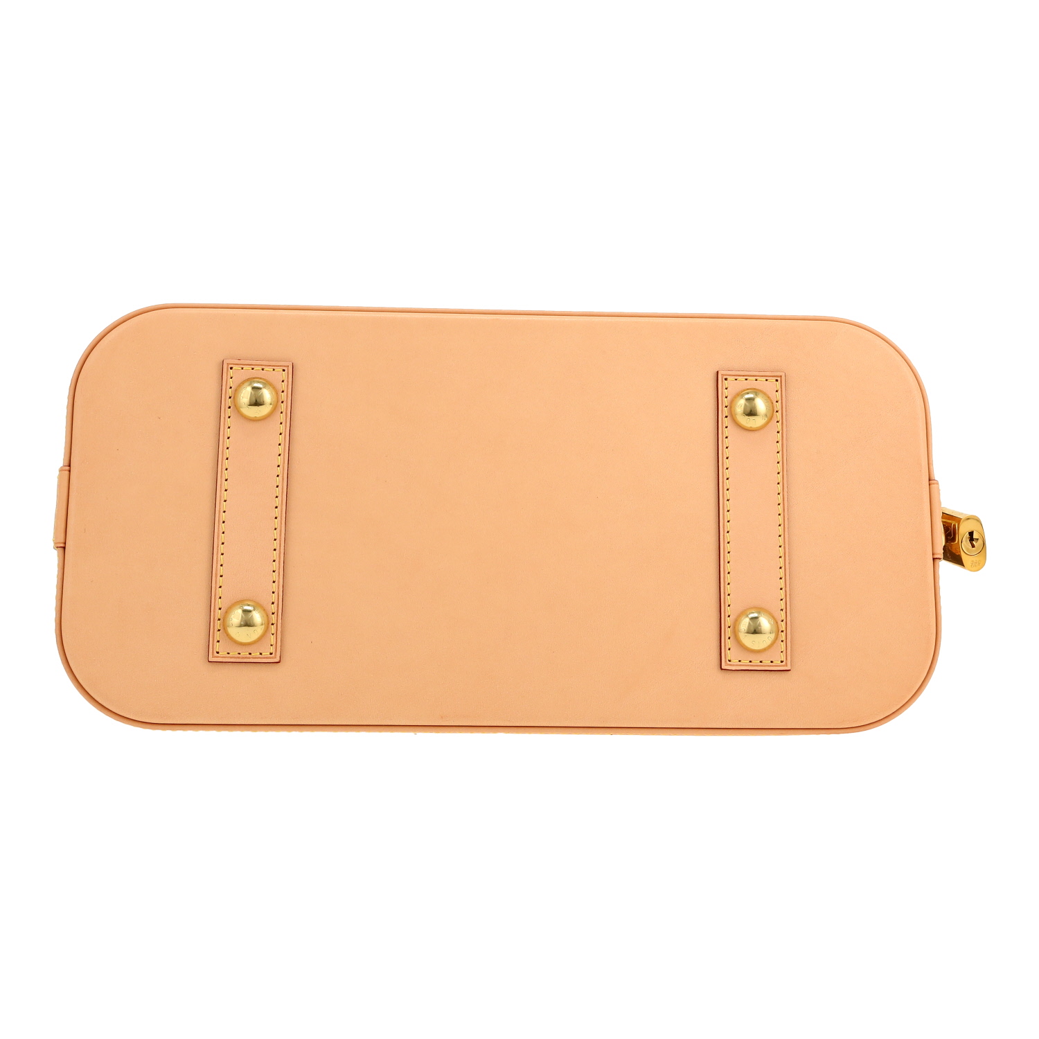 Louis Vuitton  Alma handbag  in brown monogram canvas  and natural leather - Detail D1