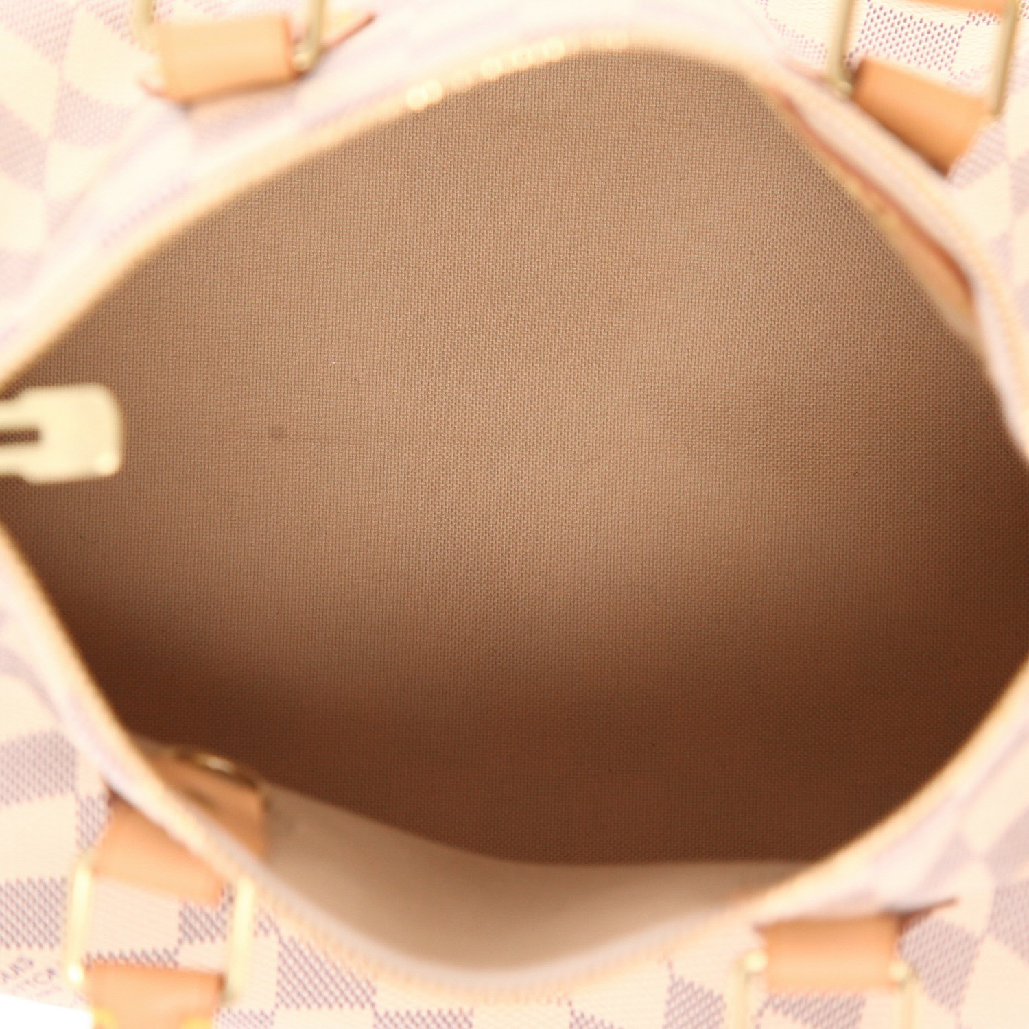 Borsa Louis Vuitton  Speedy 25 in tela a scacchi azzurro e pelle naturale - Detail D3