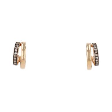 Pomellato Pomellato Together hoop earrings in pink gold, blackened gold and diamonds