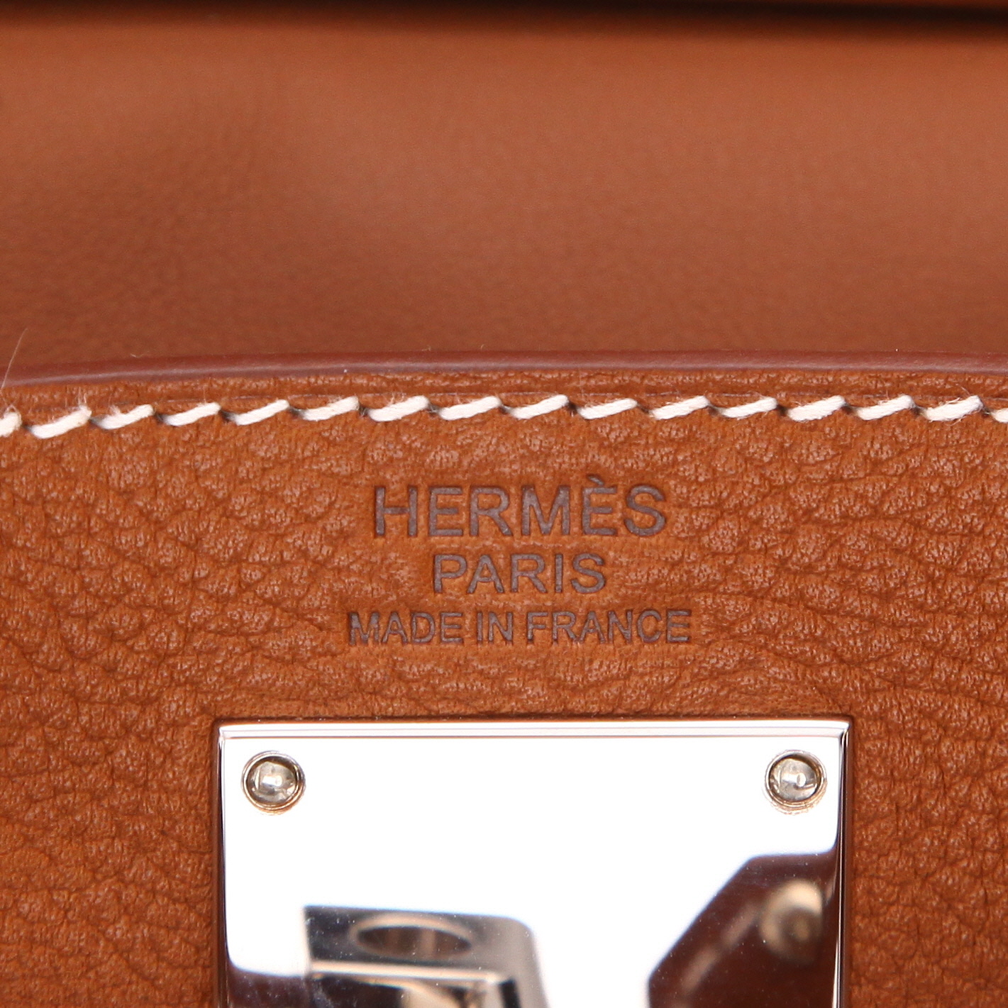 Sac bandoulière Hermès  HAC à Dos en Barenia Faubourg gold - Detail D2