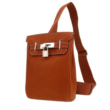 Hermès  HAC à Dos shoulder bag  in gold Barenia Faubourg