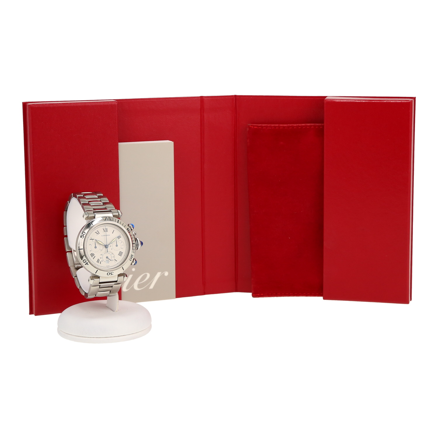 Montre Cartier Pasha Chrono en acier Ref: Cartier - 1050  Vers 1990