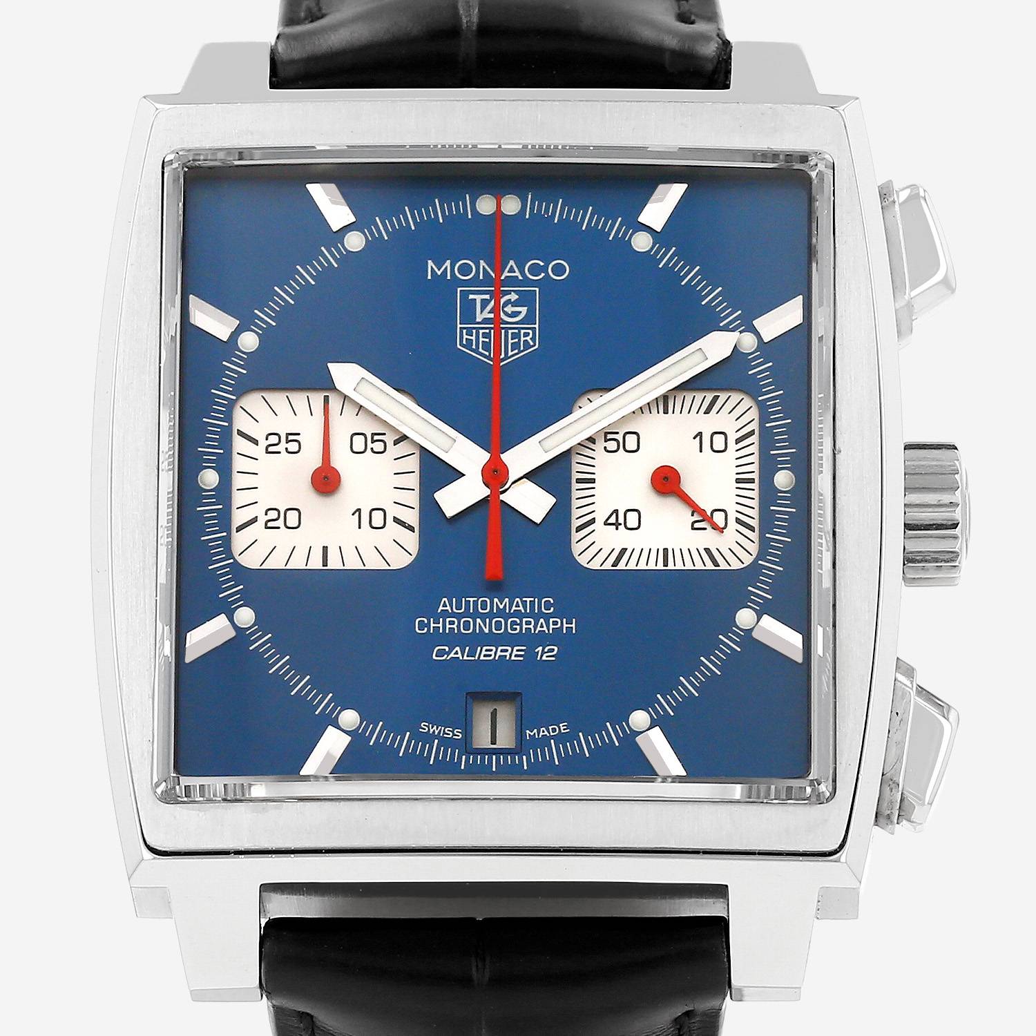 TAG Heuer Monaco Calibre 12  in stainless steel Ref: TAG Heuer - CAW2111  Circa 2010