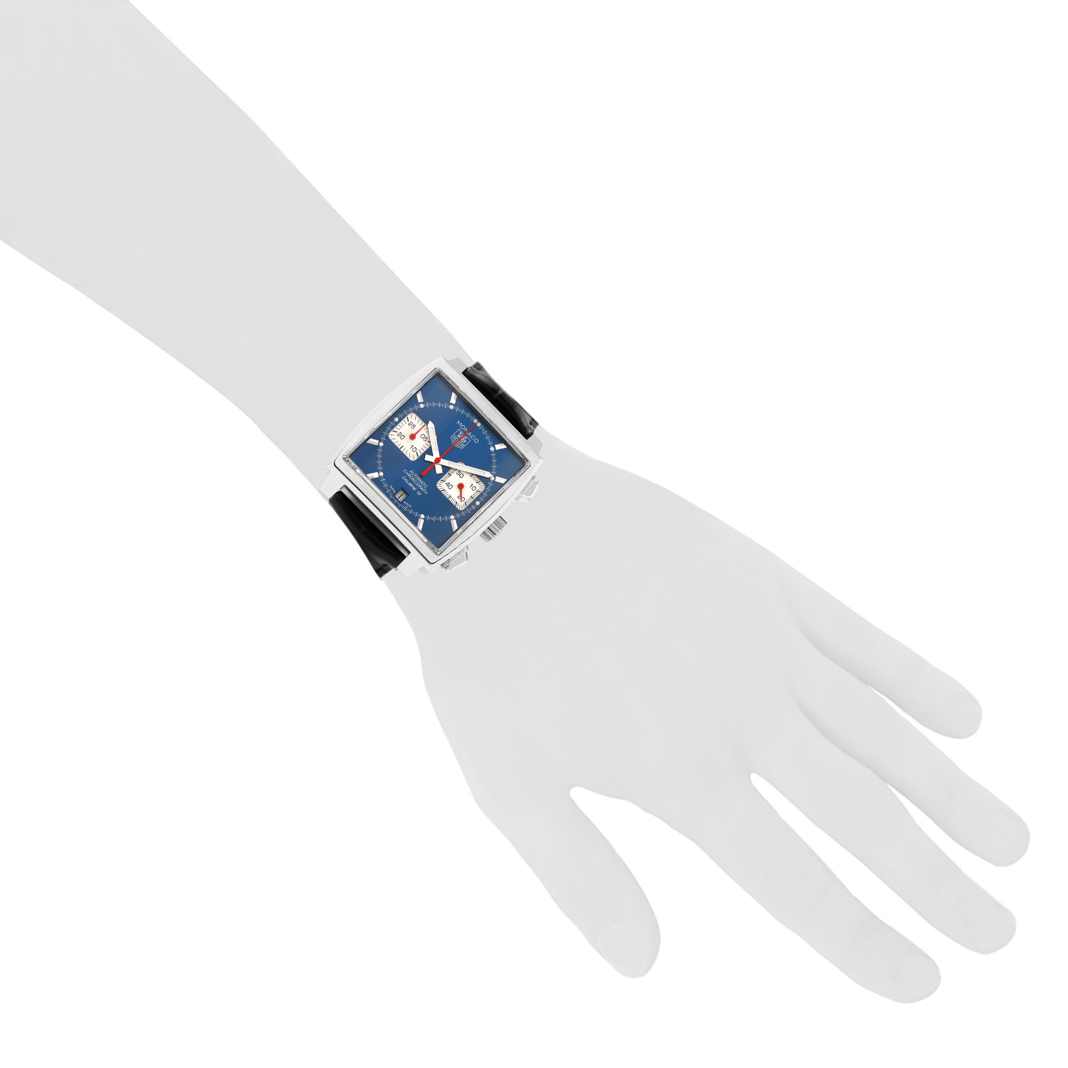 Montre TAG Heuer Monaco Calibre 12 en acier Ref: TAG Heuer - CAW2111  Vers 2010 - Detail D1