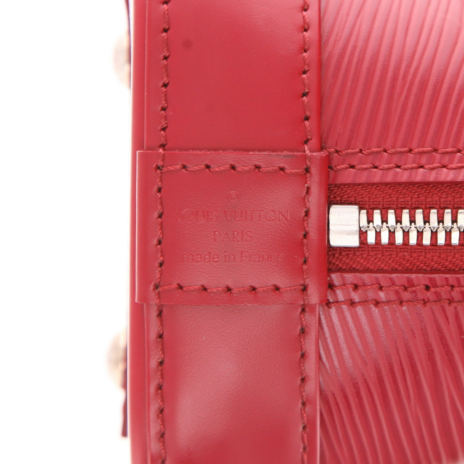 Louis Vuitton  Alma BB handbag  in raspberry pink epi leather - Detail D2