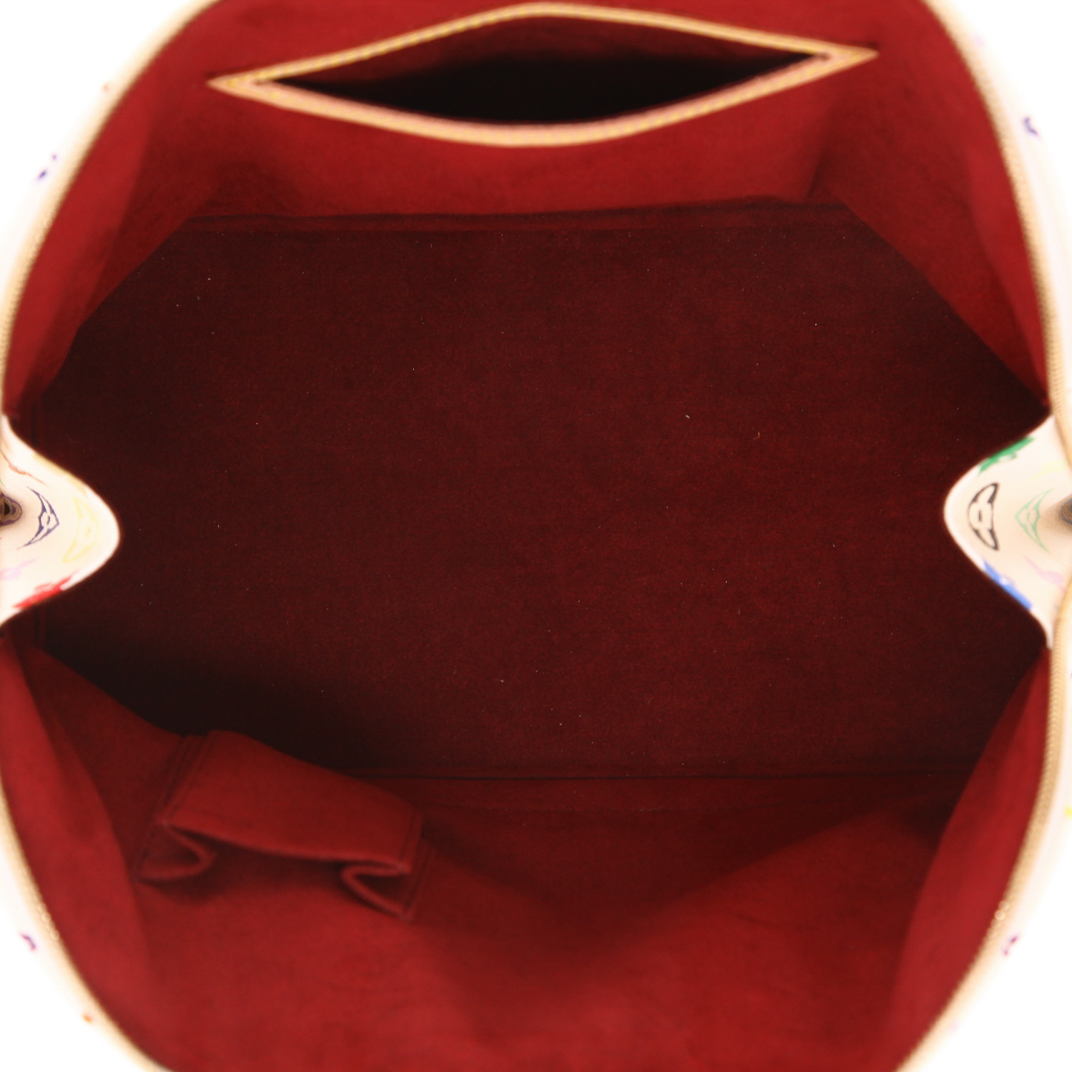 Borsa Louis Vuitton  Alma Editions Limitées in tela monogram cerata multicolore e bianca e pelle naturale - Detail D3