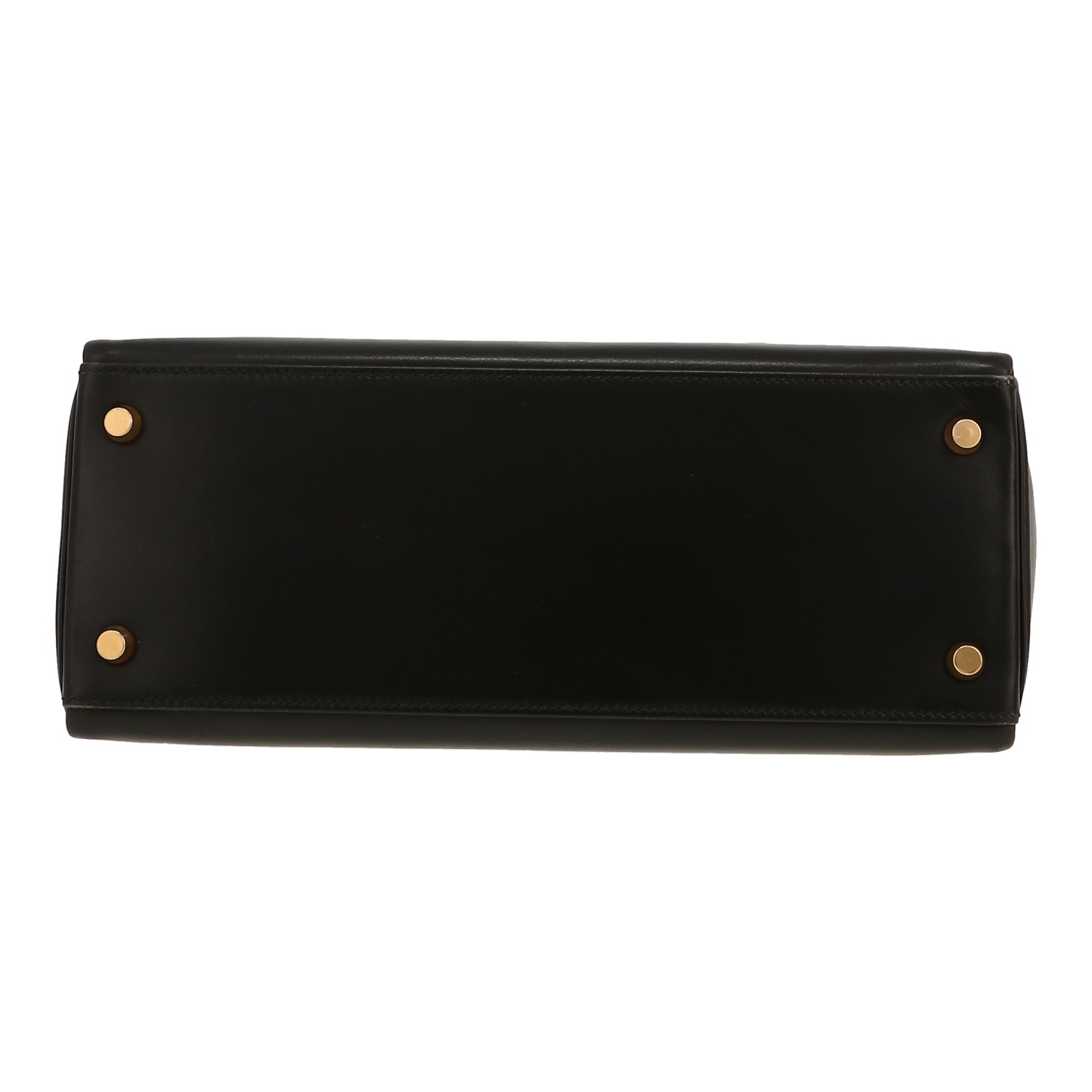 Hermès  Kelly 28 cm handbag  in black box leather - Detail D1