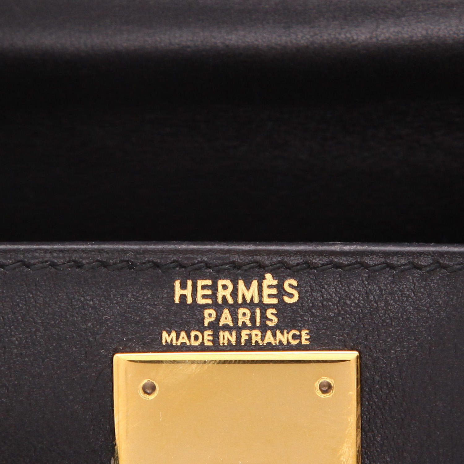 Borsa Hermès  Kelly 28 cm in pelle box nera - Detail D2