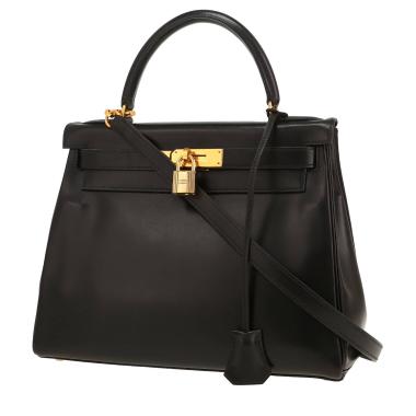 Hermès  Kelly 28 cm handbag  in black box leather