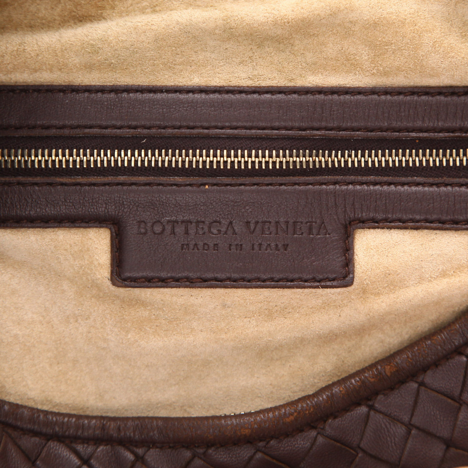 Sac à main Bottega Veneta  Veneta en cuir intrecciato marron - Detail D2