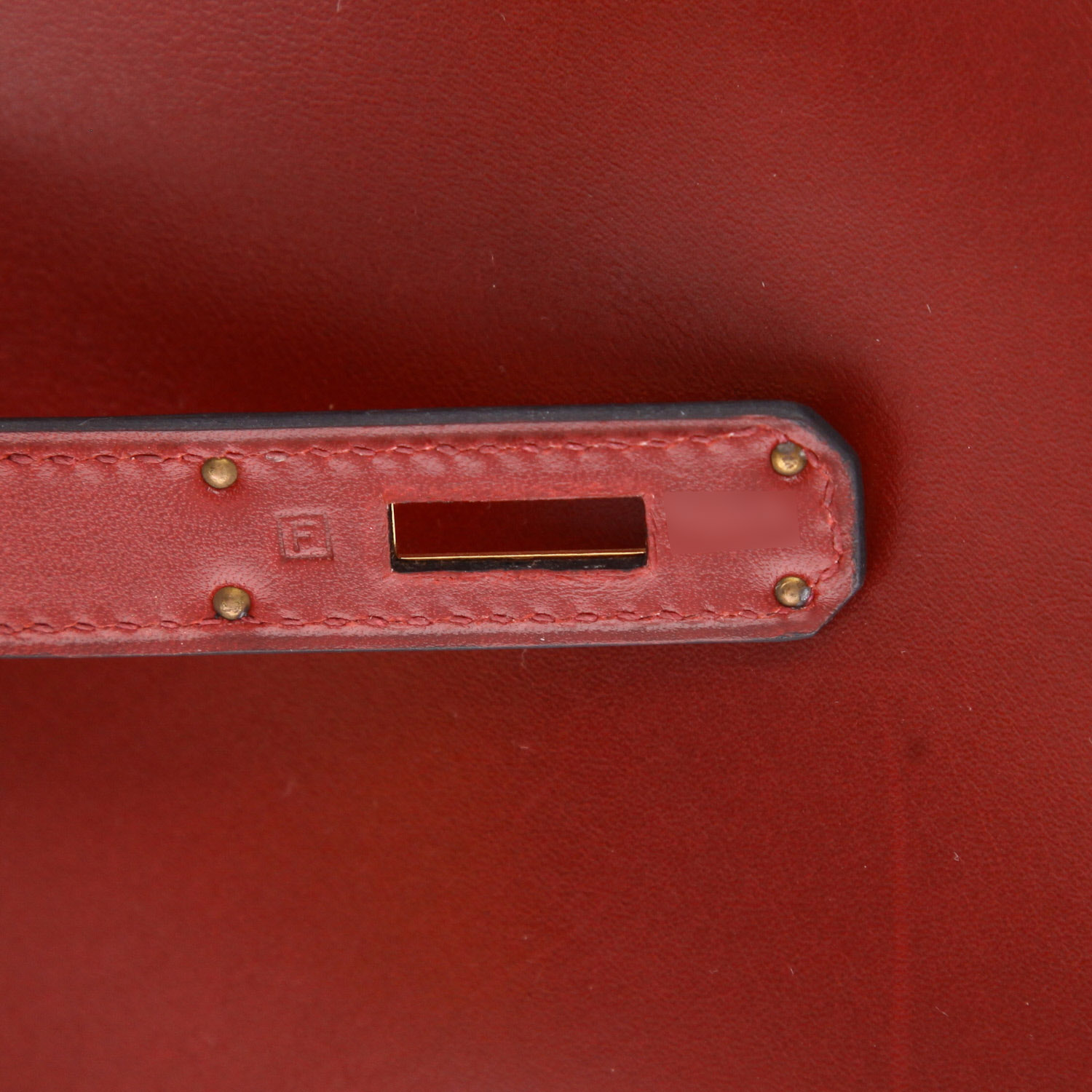 Sac à main Hermès  Kelly 32 cm en cuir box rouge H - Detail D4