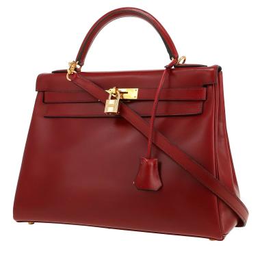Hermès  Kelly 32 cm handbag  in red H box leather