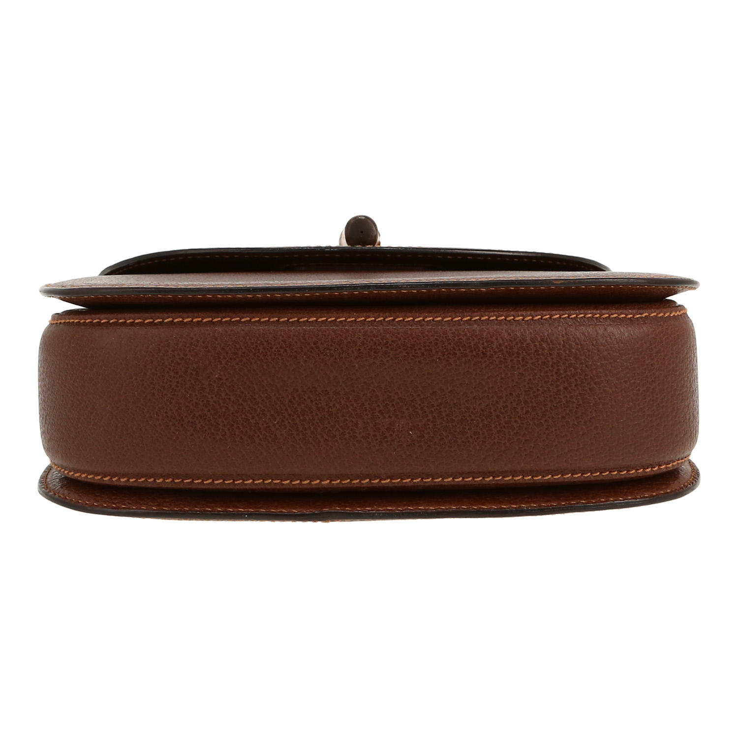 Gucci  Bamboo handbag  in brown leather  and bamboo - Detail D1