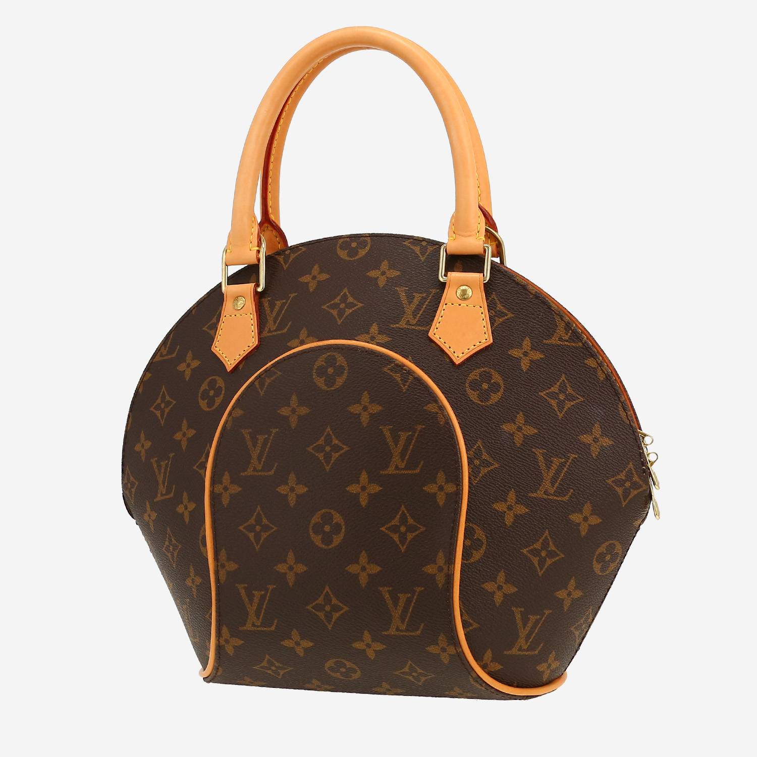 Louis Vuitton  Ellipse handbag  in brown monogram canvas  and natural leather