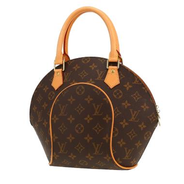 Louis Vuitton  Ellipse handbag  in brown monogram canvas  and natural leather