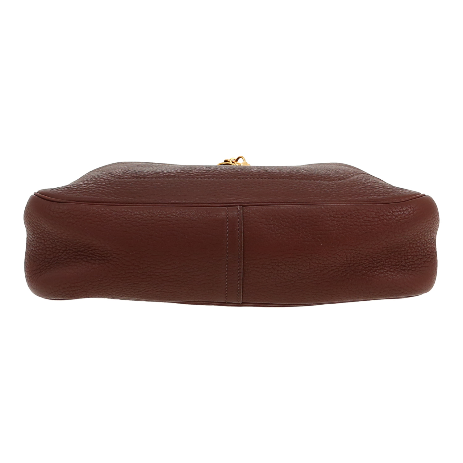 Bolso de mano Hermès  Trim en cuero togo marrón - Detail D1