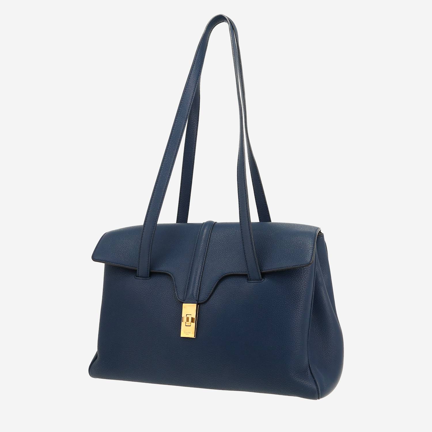 Borsa Celine  16 in pelle martellata blu