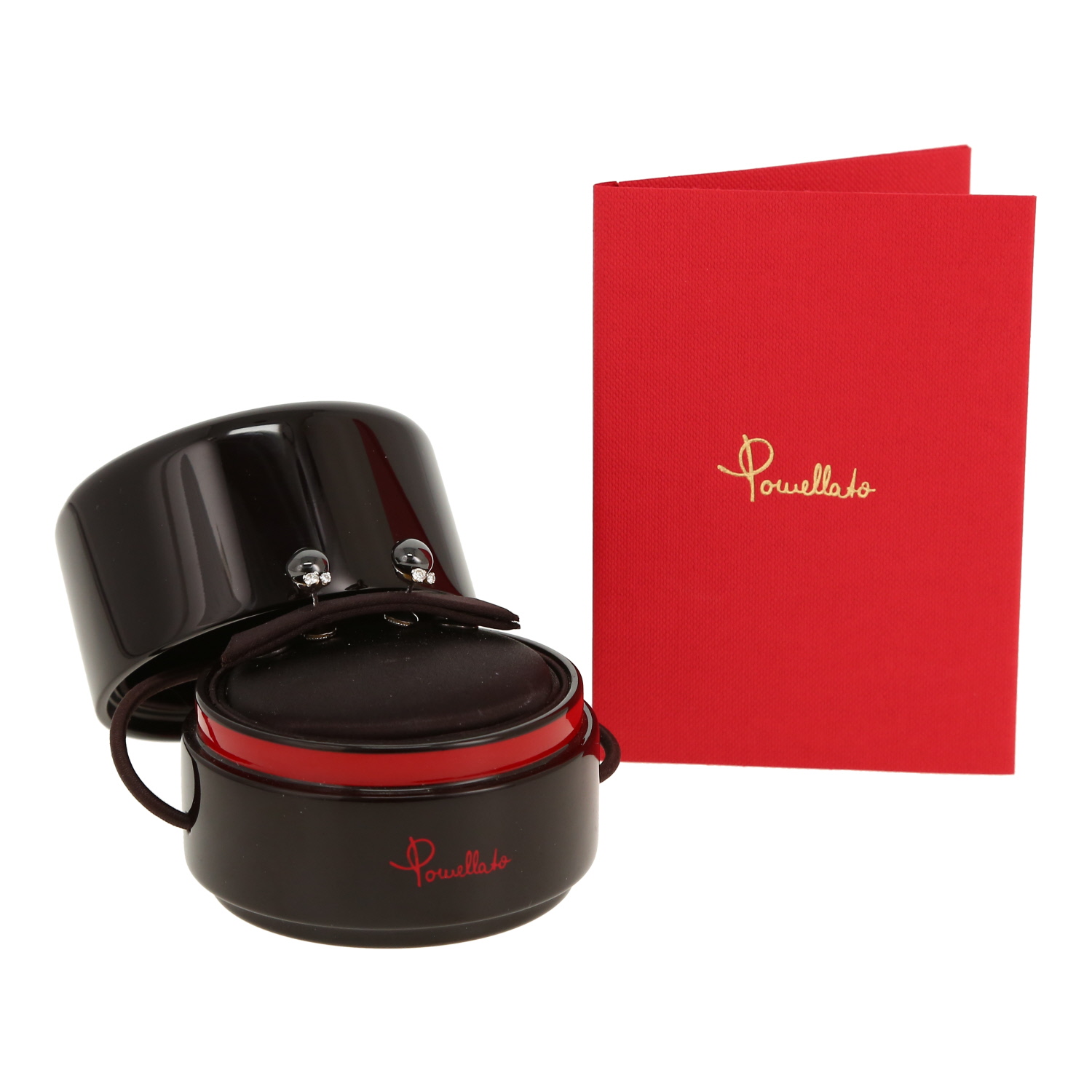 Orecchini Pomellato Capri in oro bianco, ceramica e diamanti - Detail D2