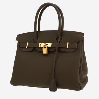Hermès  Birkin 30 cm handbag  in green Eucalyptus togo leather