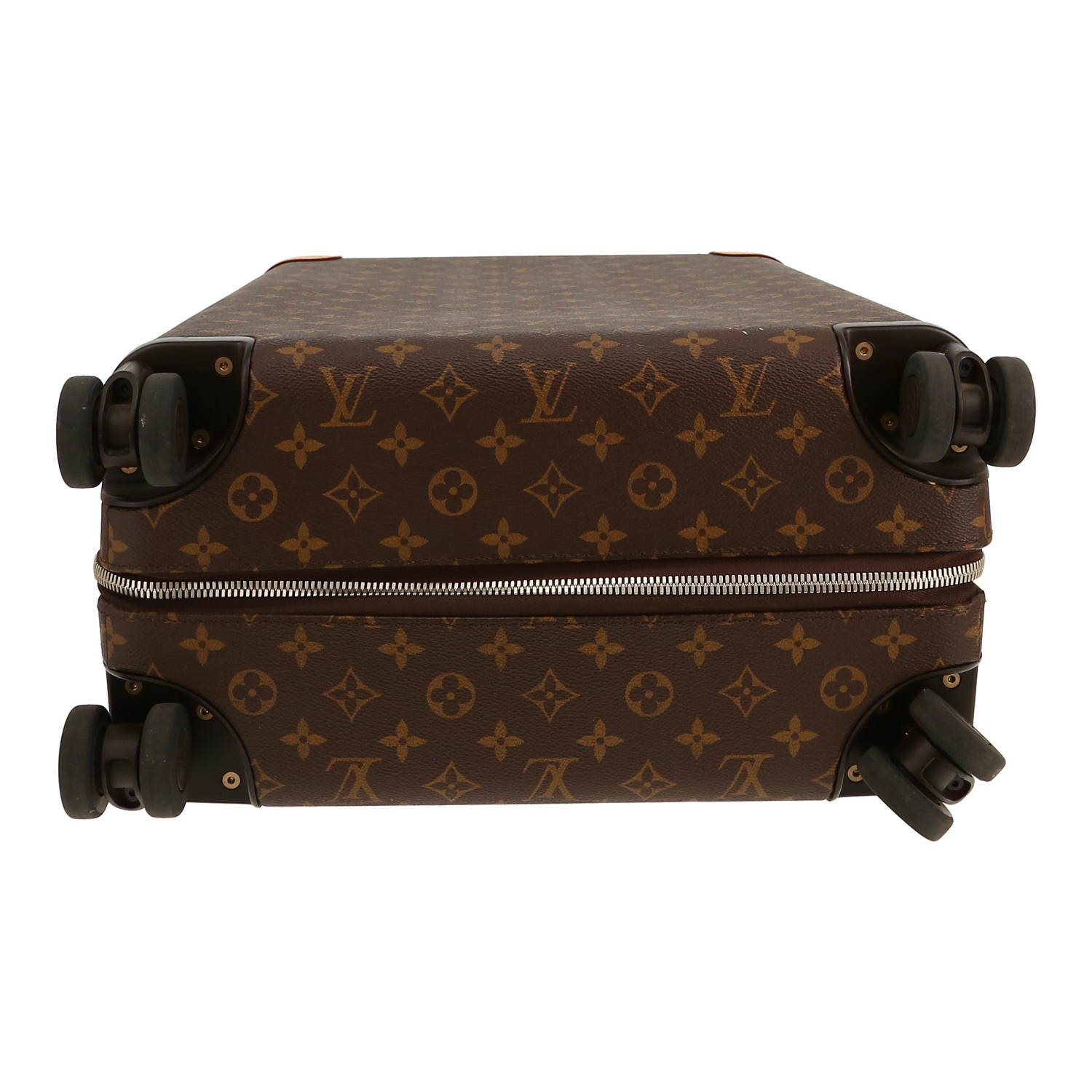 Valigia rigida Louis Vuitton  Horizon 50 in tela monogram marrone e pelle naturale - Detail D1