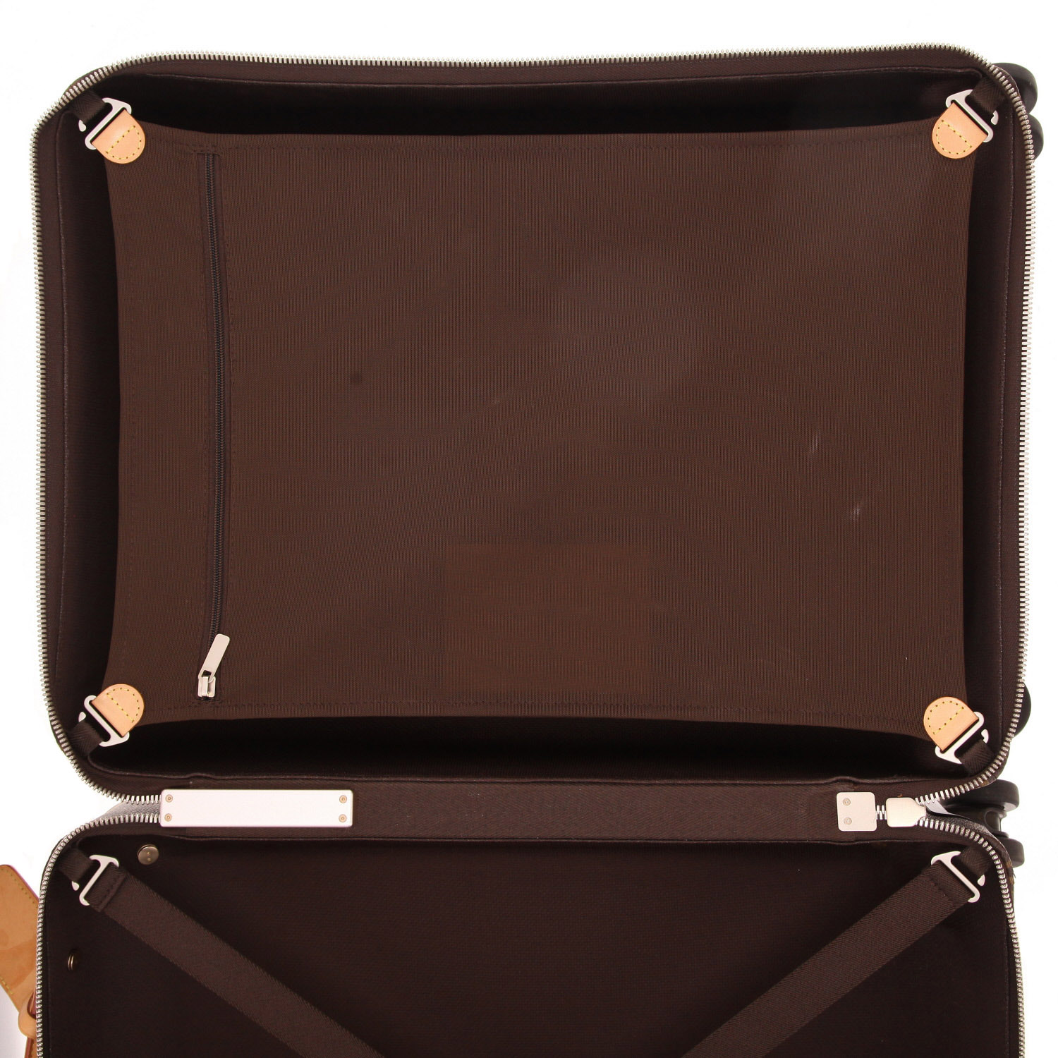 Valigia rigida Louis Vuitton  Horizon 50 in tela monogram marrone e pelle naturale - Detail D4