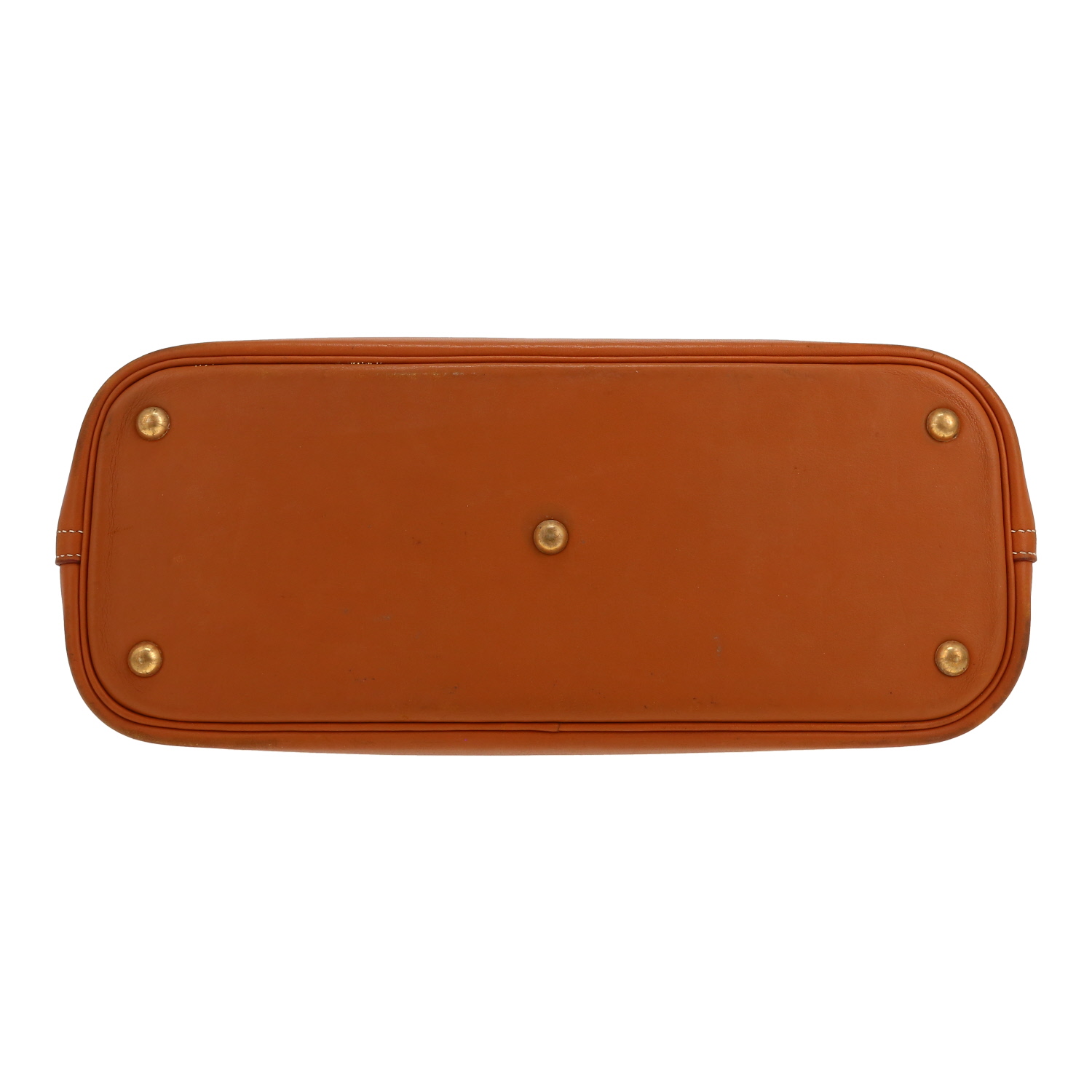 Bolso de mano Hermès  Bolide 35 cm en cuero color oro - Detail D1