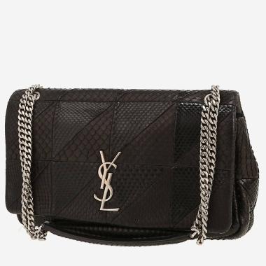 Sac à main Saint Laurent  Jamie en serpent et python noir