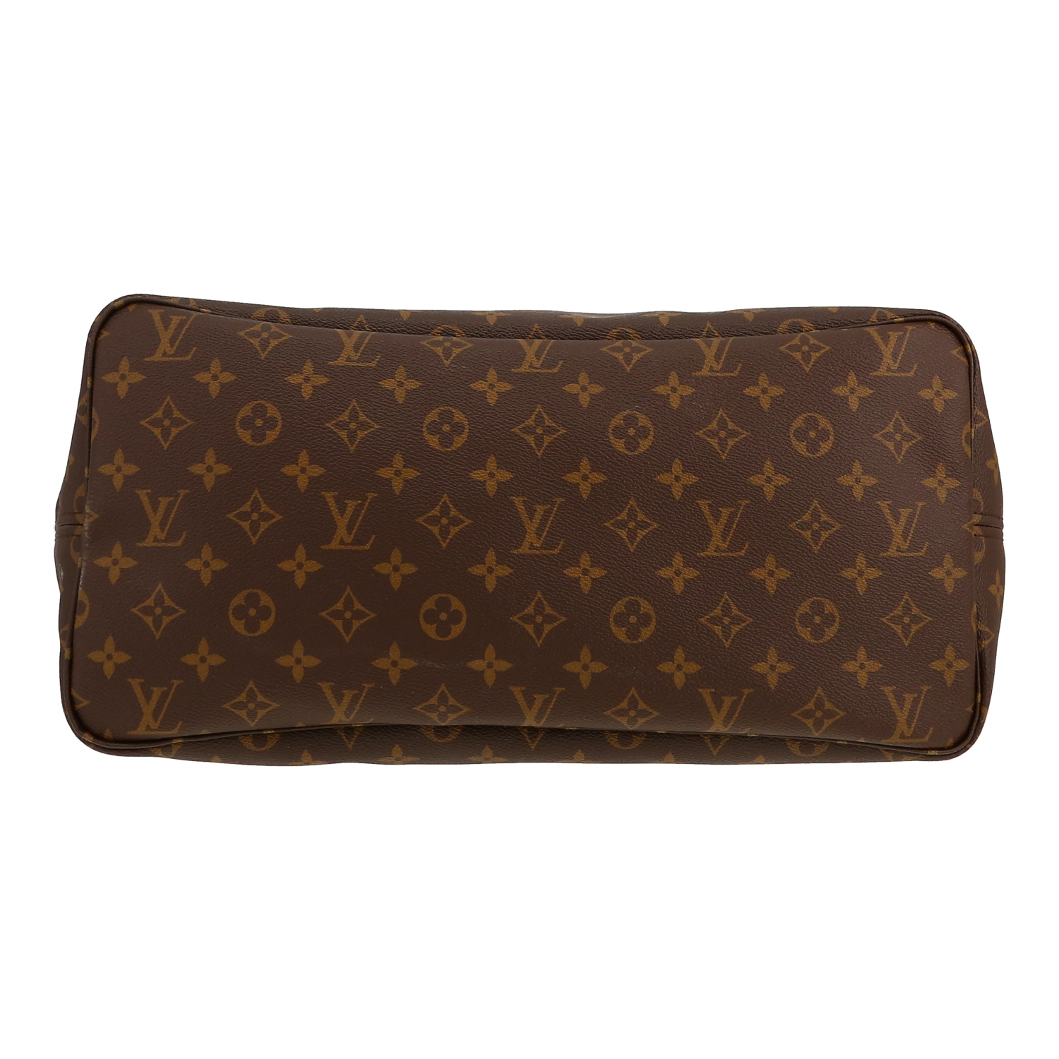 Louis Vuitton  Neverfull shopping bag  in brown monogram canvas  and natural leather - Detail D1