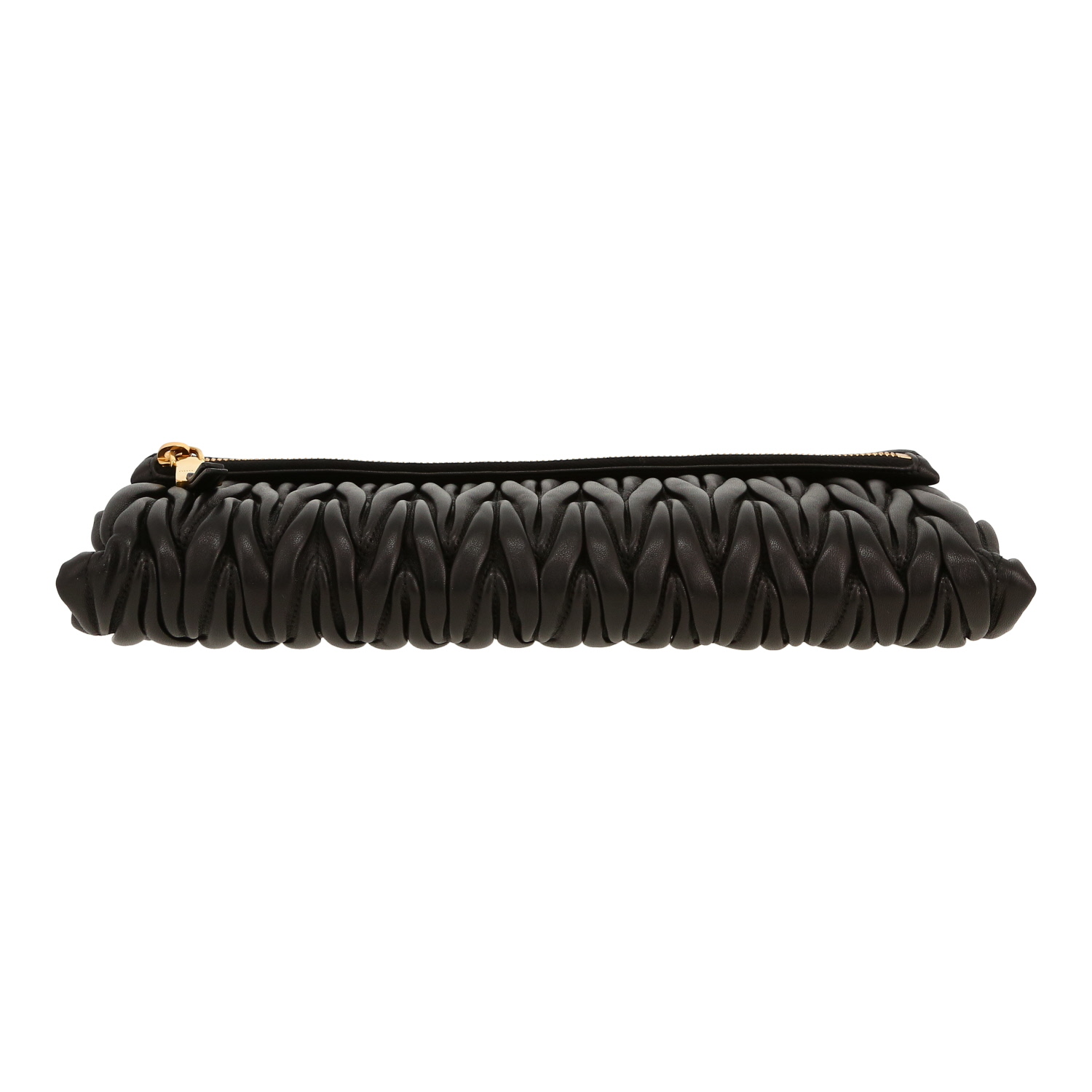 Miu Miu shoulder bag in black embossed leather - Detail D1