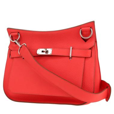 Sac bandoulière Hermès  Jypsiere 31 cm en cuir togo rose
