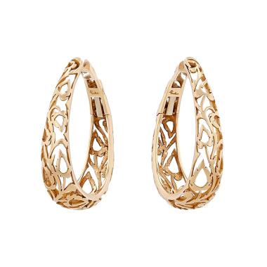 Par de criollas Pomellato Arabesques de oro rosa