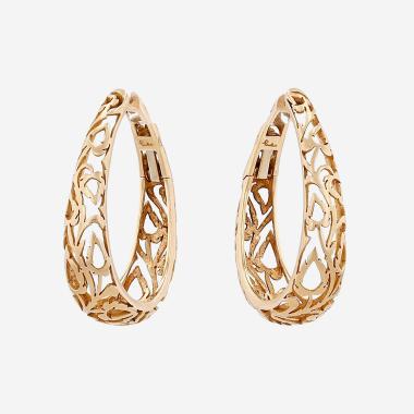 Pomellato Arabesques hoop earrings in pink gold