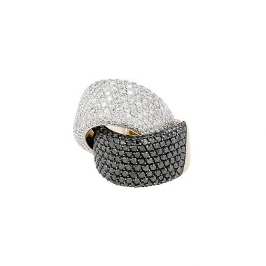 Bague Vhernier Abbraccio en or blanc non rhodié et diamants
