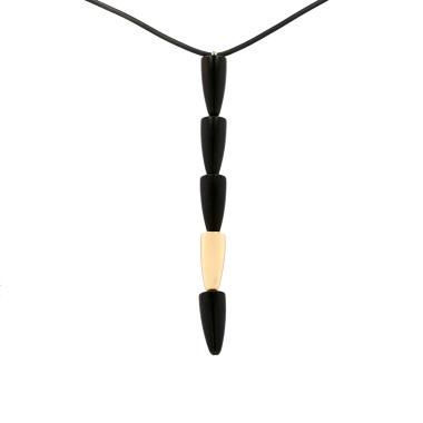 Vhernier Calla necklace in pink gold and ebony
