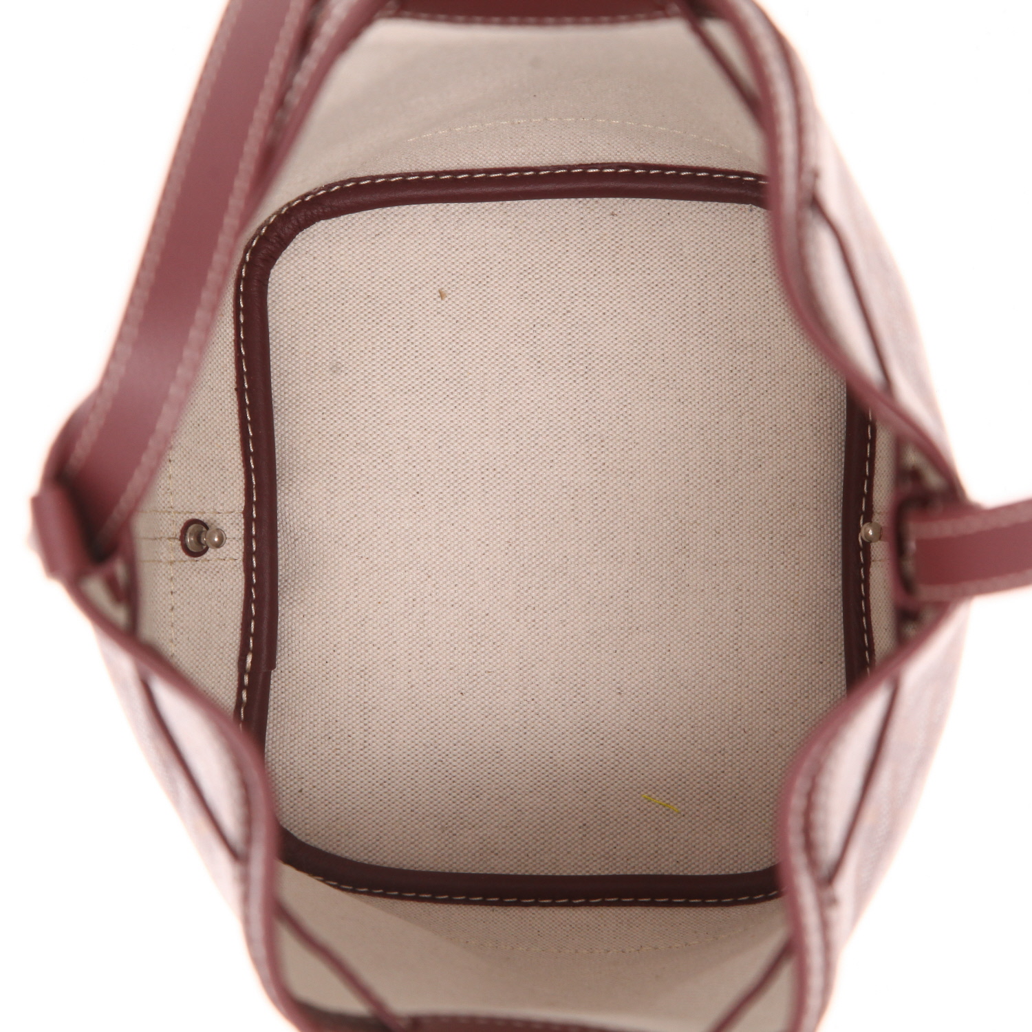 Borsa Goyard  Petit Flot in tela Goyardine e pelle bordeaux - Detail D3