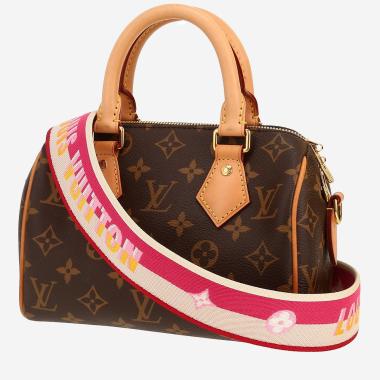 Louis Vuitton  Nano Speedy shoulder bag  in brown monogram canvas  and natural leather