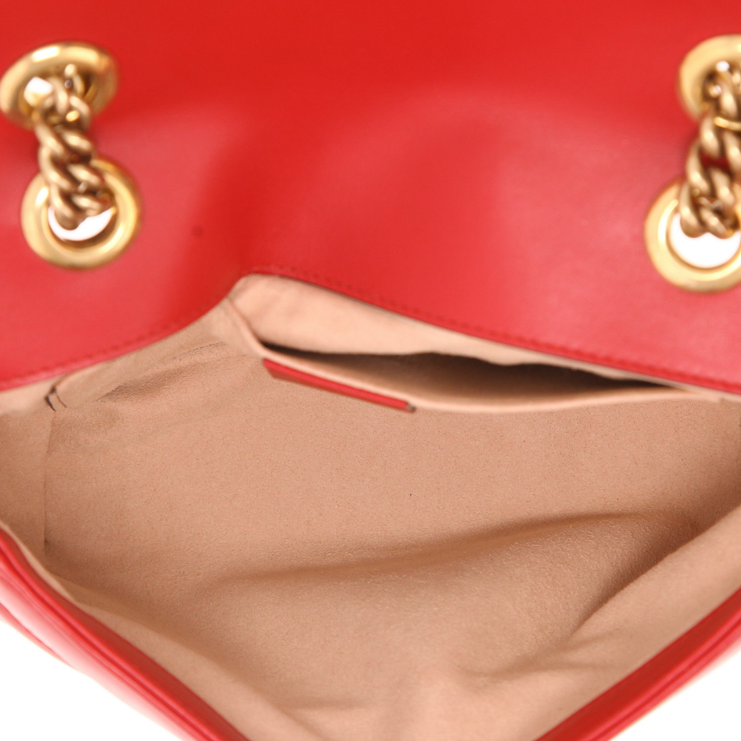 Borsa a tracolla Gucci  GG Marmont in pelle trapuntata rossa - Detail D3