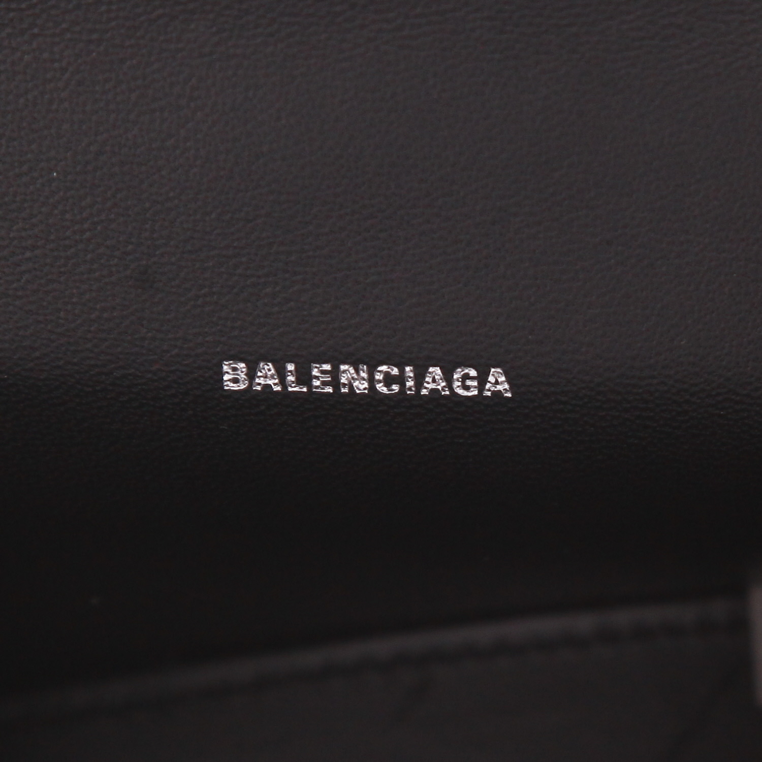 Borsa a tracolla Balenciaga  Hourglass mini  in raso nero - Detail D2